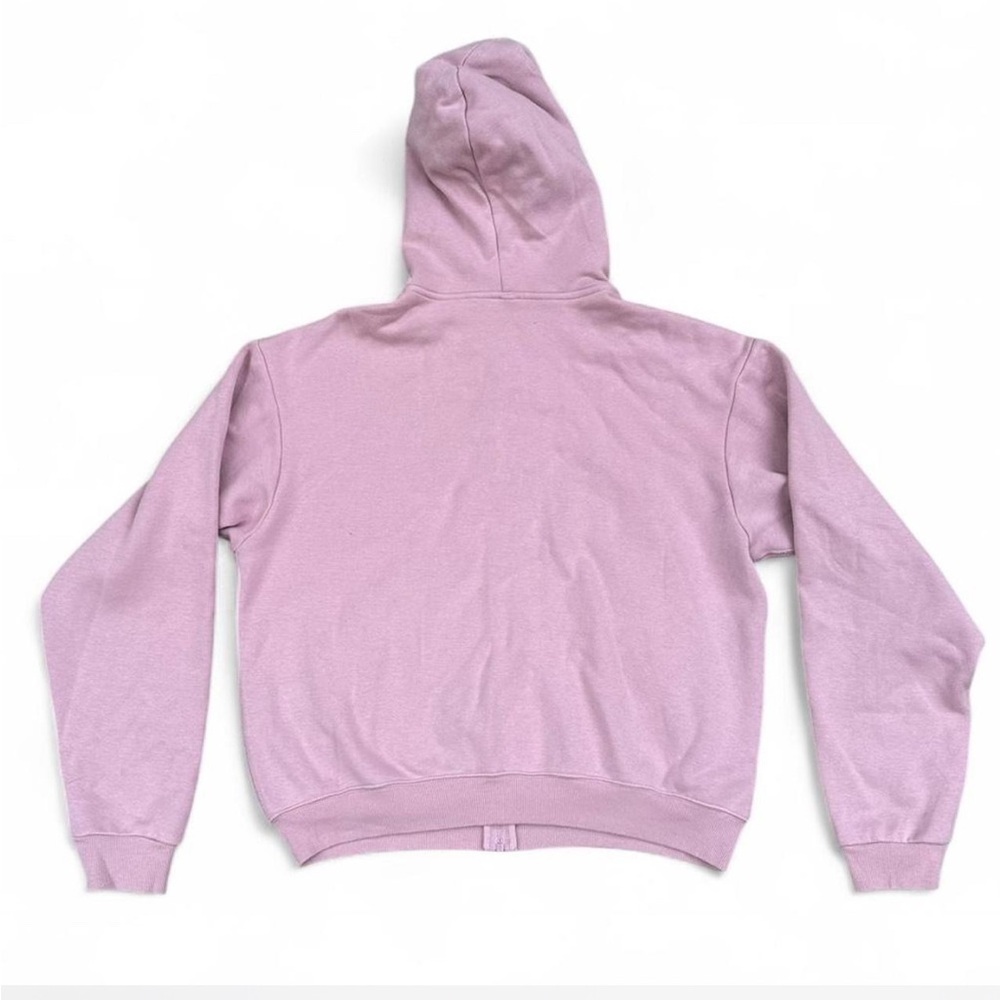 SKIMS COTTON FLEECE CLASSIC ZIP UP HOODIE | COLOR: DUSK SIZE: S - Picture 4 of 6